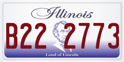 IL license plate B222773