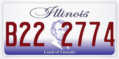 IL license plate B222774