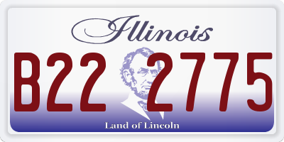 IL license plate B222775