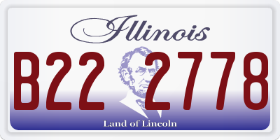 IL license plate B222778