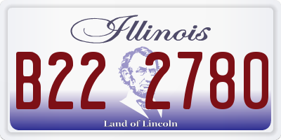IL license plate B222780