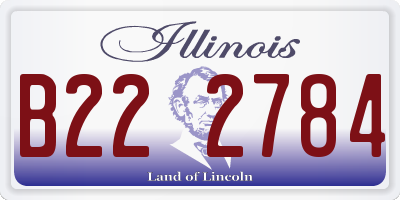 IL license plate B222784