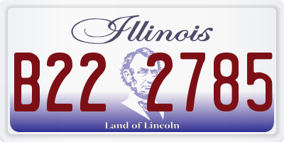 IL license plate B222785