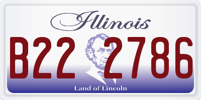 IL license plate B222786