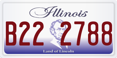 IL license plate B222788