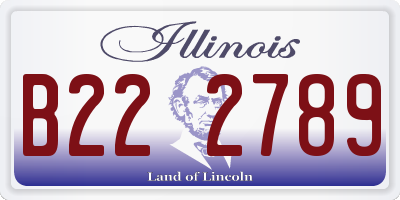 IL license plate B222789