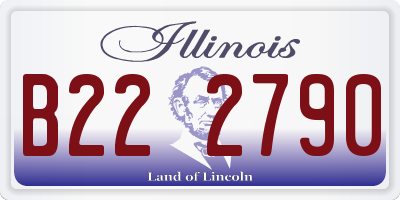IL license plate B222790