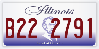 IL license plate B222791