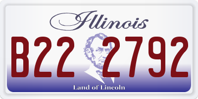 IL license plate B222792