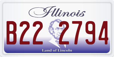 IL license plate B222794