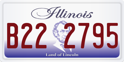 IL license plate B222795
