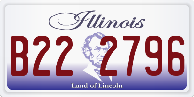 IL license plate B222796