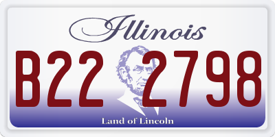 IL license plate B222798