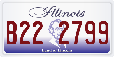 IL license plate B222799