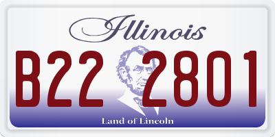 IL license plate B222801