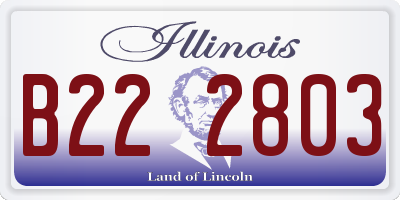 IL license plate B222803