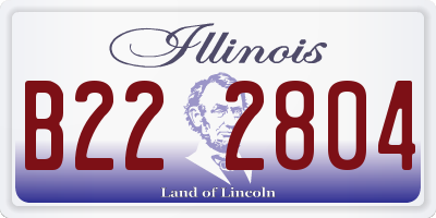 IL license plate B222804