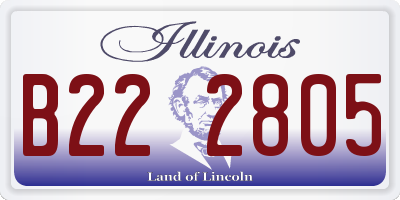 IL license plate B222805