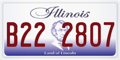 IL license plate B222807