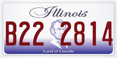IL license plate B222814