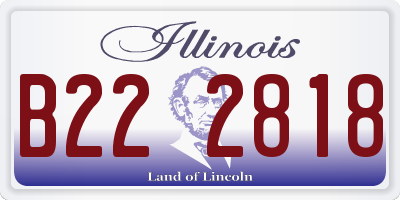IL license plate B222818