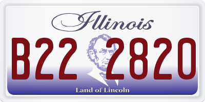 IL license plate B222820