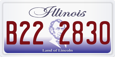 IL license plate B222830