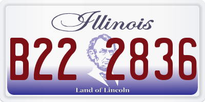 IL license plate B222836