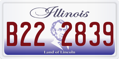 IL license plate B222839