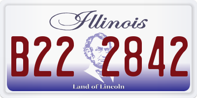IL license plate B222842
