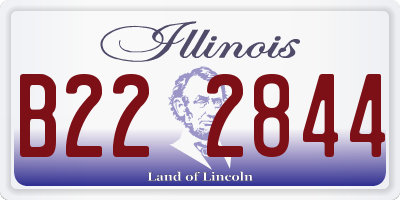IL license plate B222844