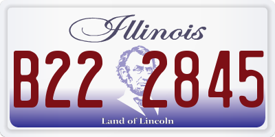 IL license plate B222845