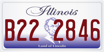 IL license plate B222846