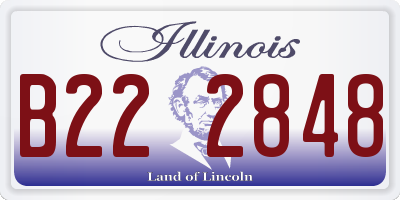 IL license plate B222848