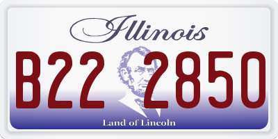 IL license plate B222850