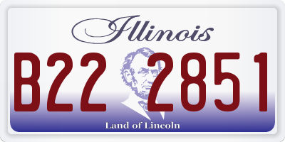 IL license plate B222851