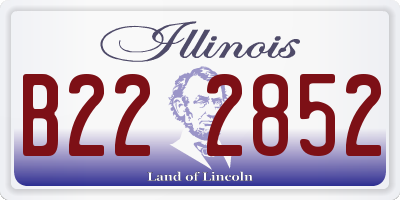 IL license plate B222852