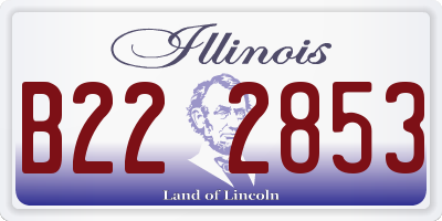 IL license plate B222853