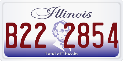 IL license plate B222854