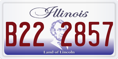 IL license plate B222857