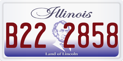 IL license plate B222858