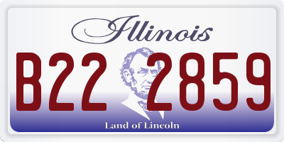 IL license plate B222859