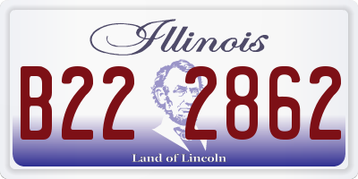 IL license plate B222862