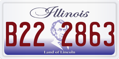 IL license plate B222863