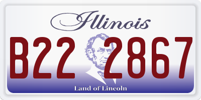 IL license plate B222867