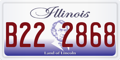IL license plate B222868