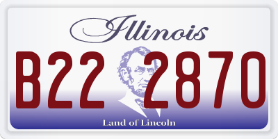 IL license plate B222870