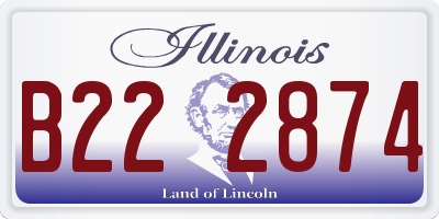 IL license plate B222874