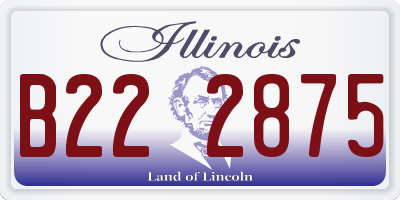 IL license plate B222875
