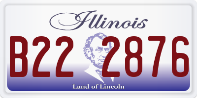IL license plate B222876